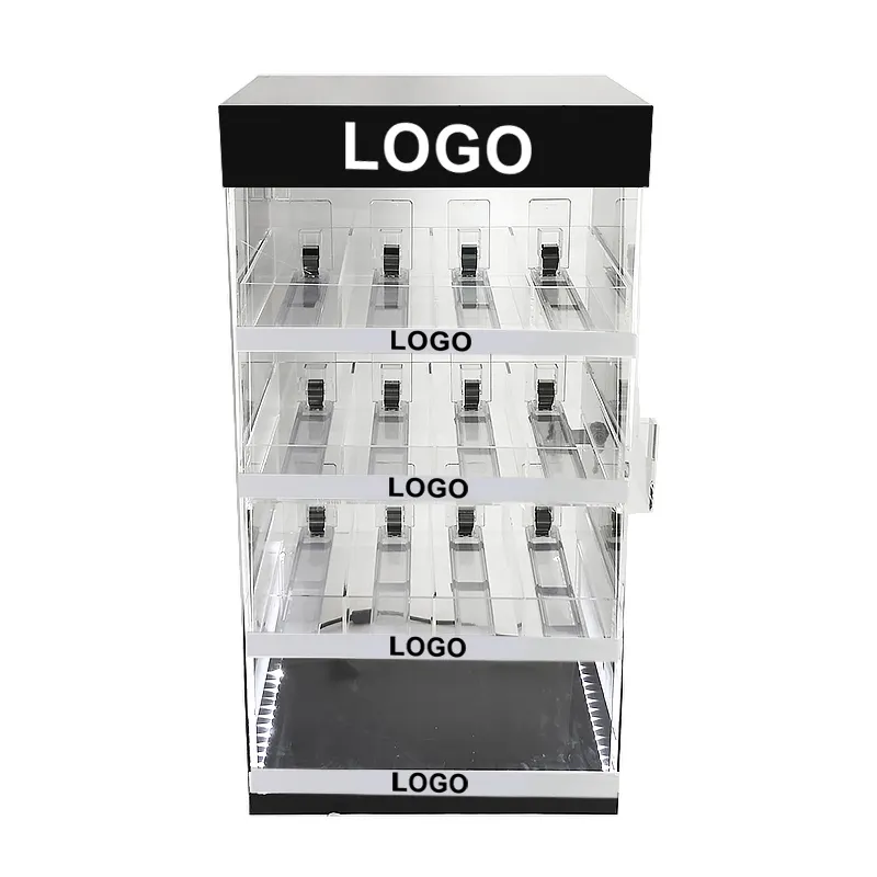acrylic display cabinet with backdoor