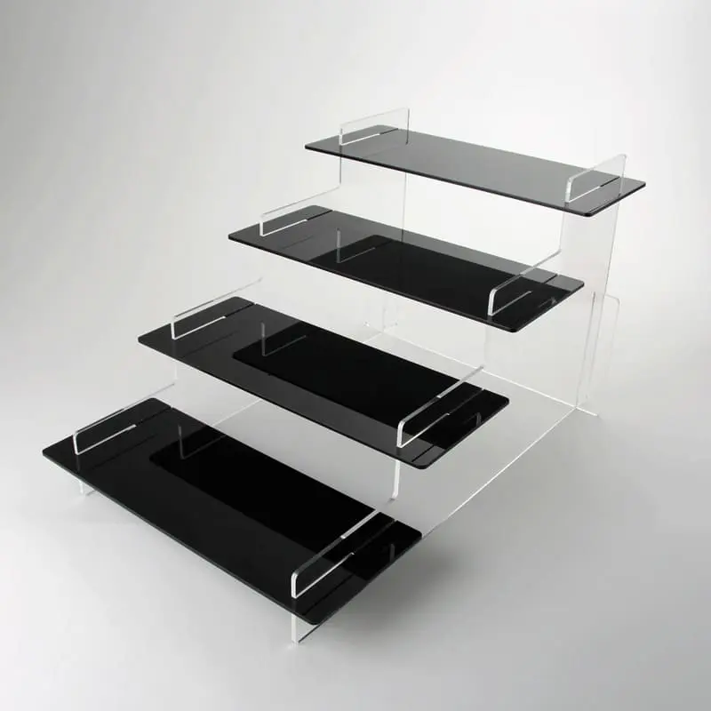 4 steps assemable acrylic display stand holder