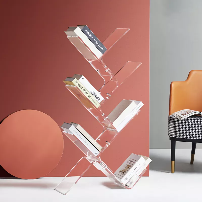 acrylic book shelf stand