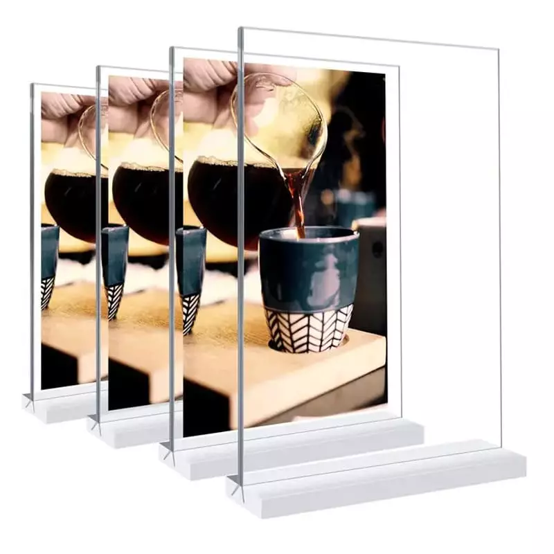 acrylic sign stand holder (clear base)