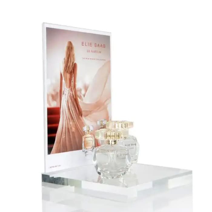 clear base acrylic countertop display stand