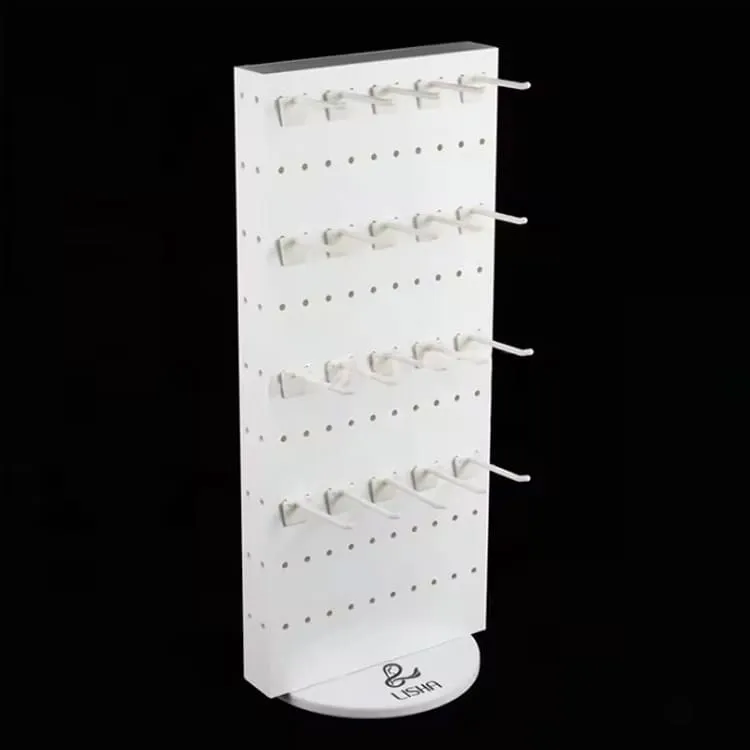 Acrylic Rotating Jewelry Displays Stand with Hook