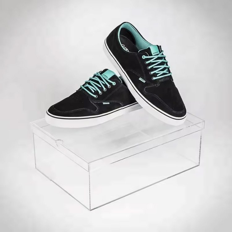 acrylic shoe display box with lid