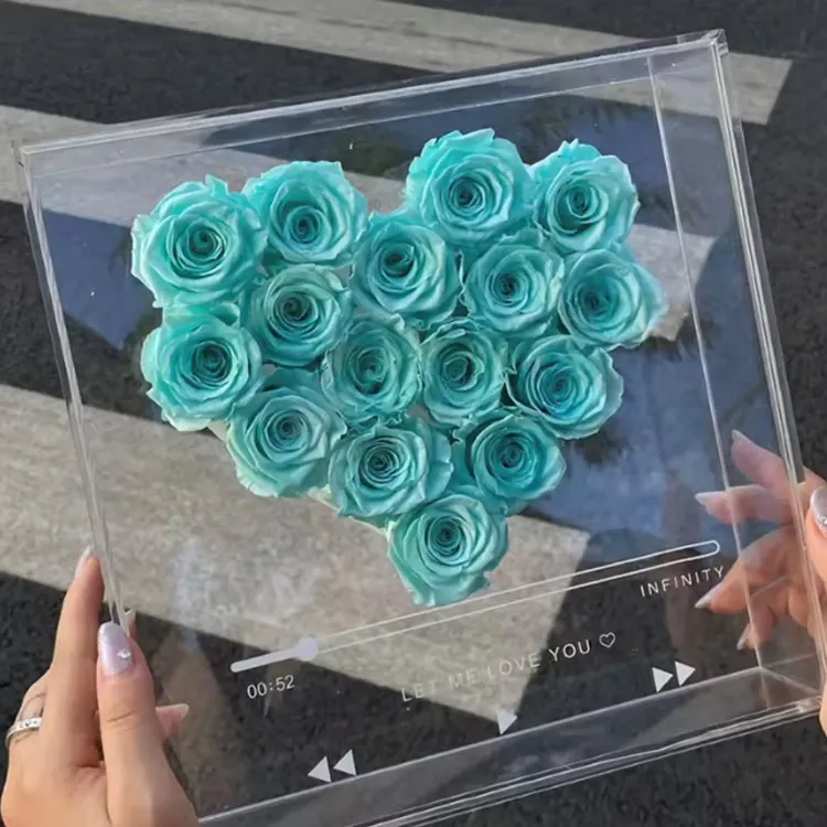 Love's CD Transparent Acrylic Rose Box