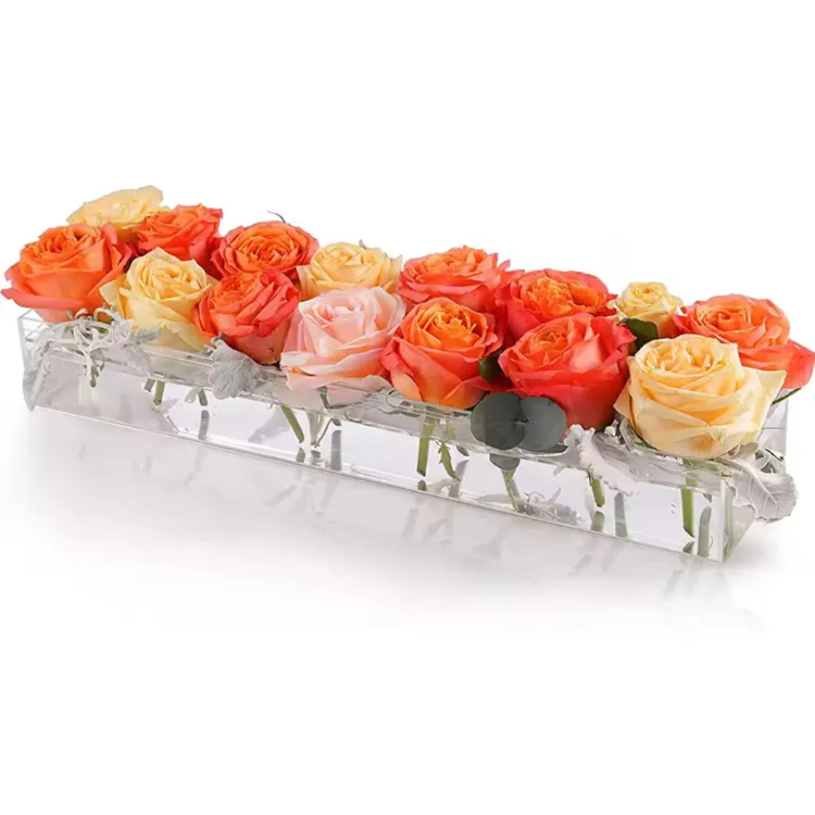 Rectangular Acrylic Rose vase