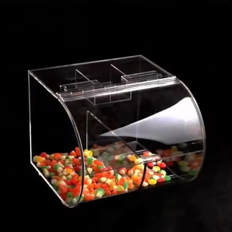 acrylic candy box with round face design