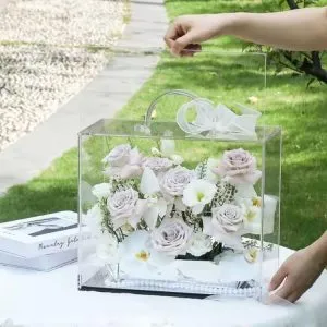 acrylic display case with handle