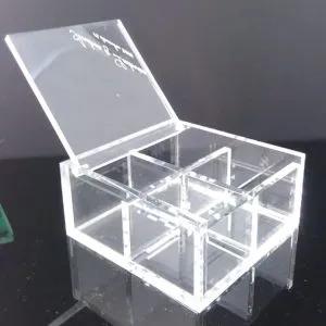 acrylic jewelry box with dividers