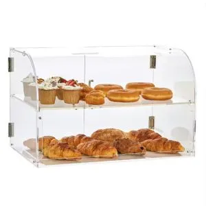 clear acrylic Bakery display case