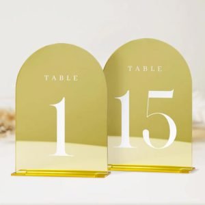 Acrylic Goden Sign Stand for Table Number