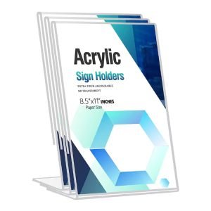 Acrylic L shape Slant Sign Stand