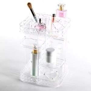 Acrylic Rotating Makeup Brush Organizer