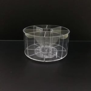 Rotatable desktop acrylic cosmetics organizer