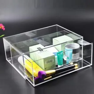 acrylic make up bin container