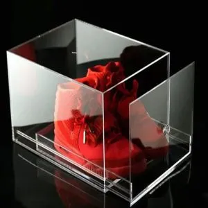 acrylic shoe box with drawer