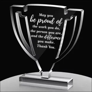 Acrylic Crystal Shield Award