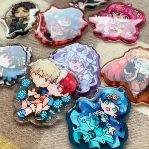 Acrylic Glitter Acrylic Keychains
