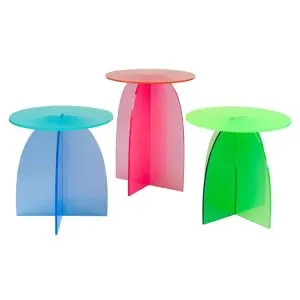 Colored Acrylic Detachable Round Coffe Table