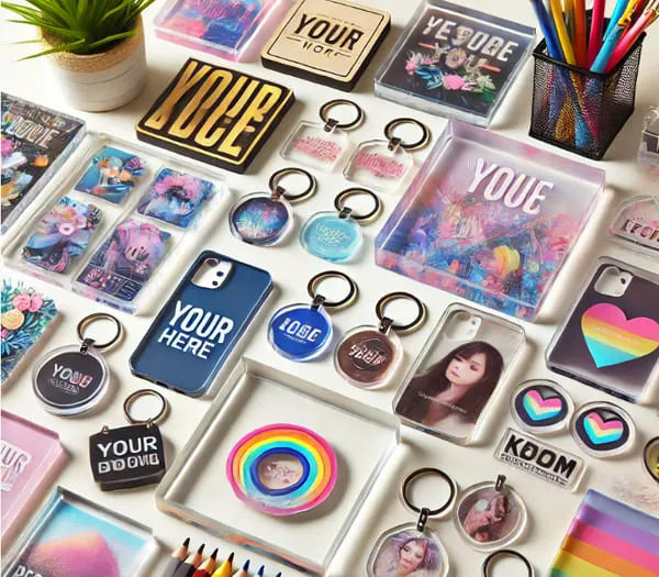 Customized acrylic products