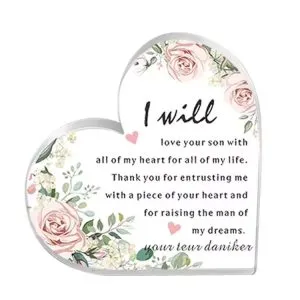 Heart Shape Clear Acrylic Trophy with Printing