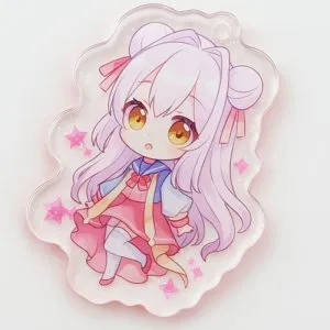 Two Sides Printed Anime Acrylic keychain-11