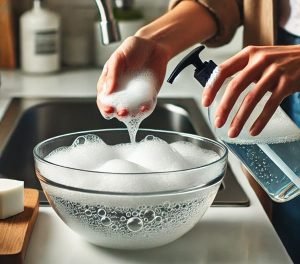 Use Mild Soap to make clear