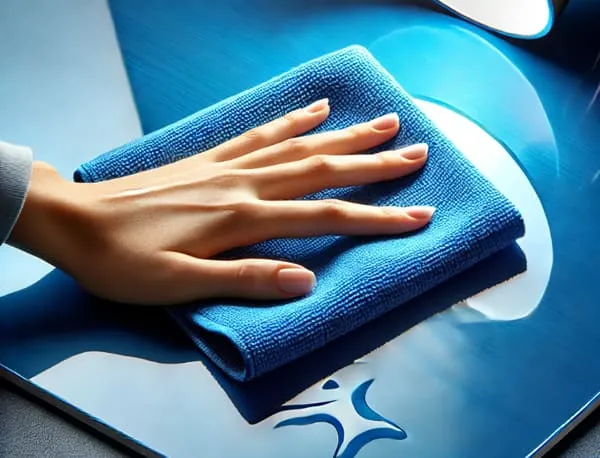 Cleaning an acrylic splashback