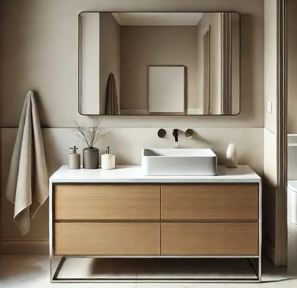 Modern Bathroom with Acrylic Vanity Top