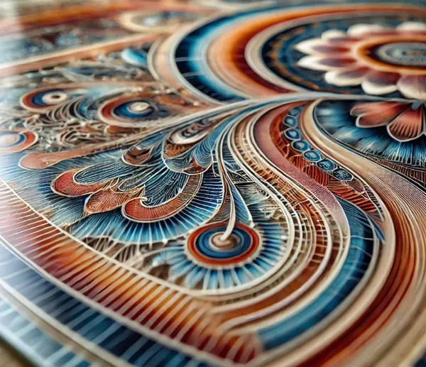 acrylic splashback with a unique pattern