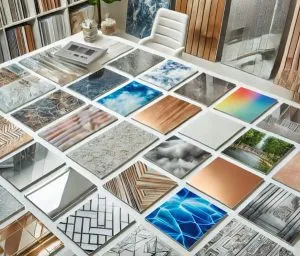 Different types of acrylic mirror sheets