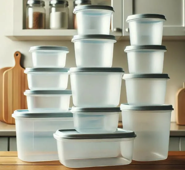 Polypropylene containers, ideal for food storage and packaging