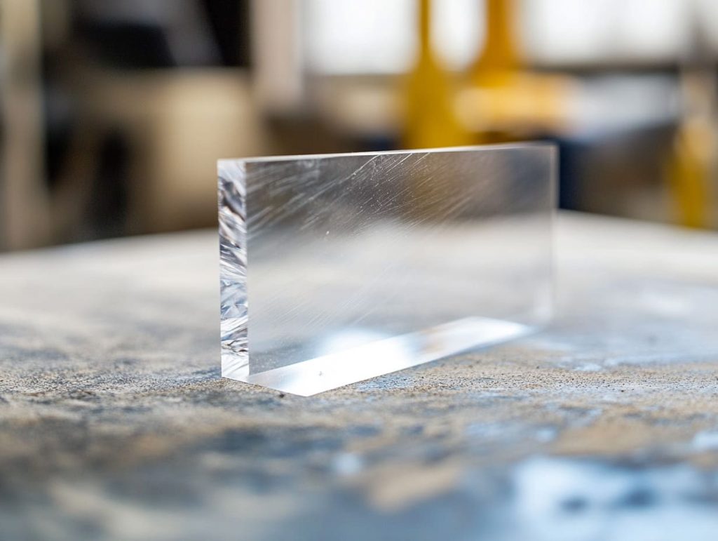 a clear acrylic sheet with sharp edges-1