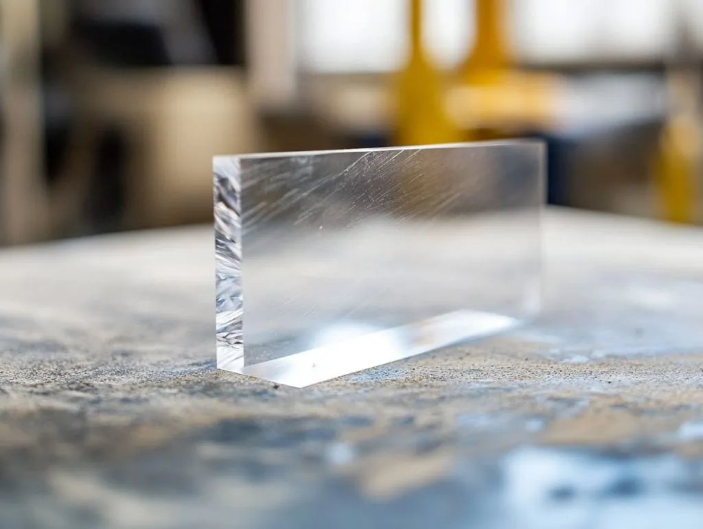 a clear acrylic sheet with sharp edges-1