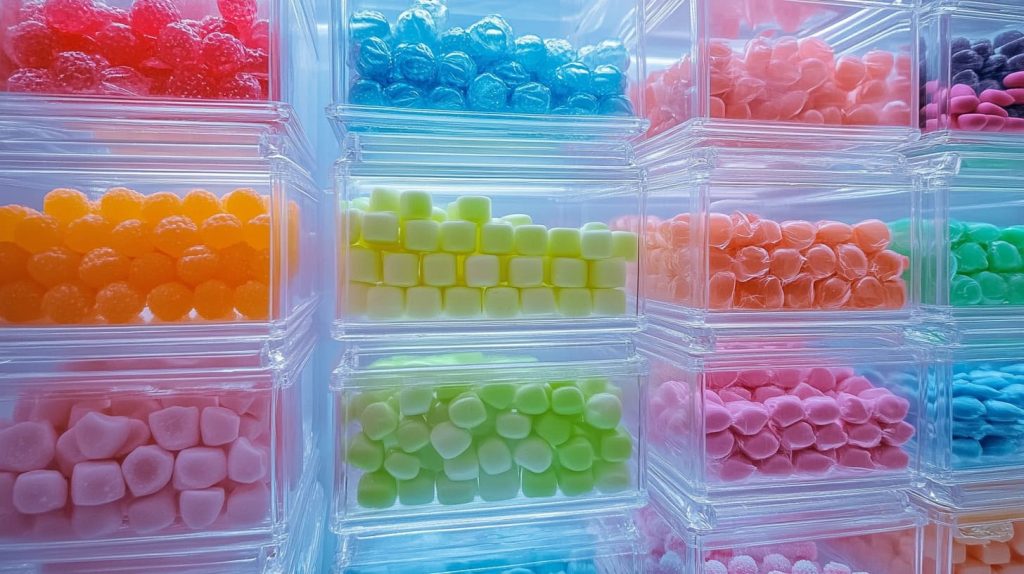 A well-preserved candy collection in airtight acrylic boxes-5