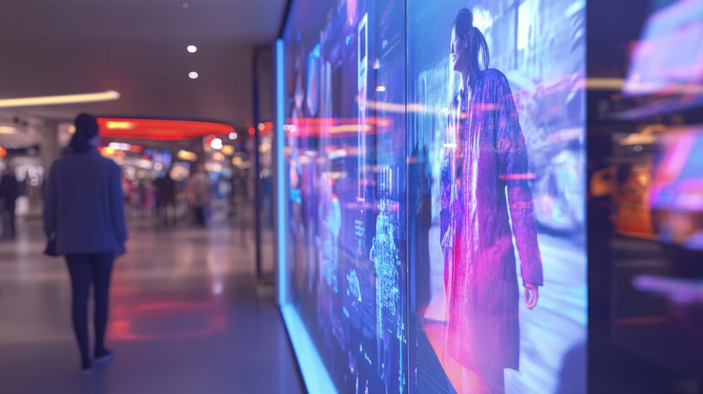 AR signage with futuristic design in a mall-9