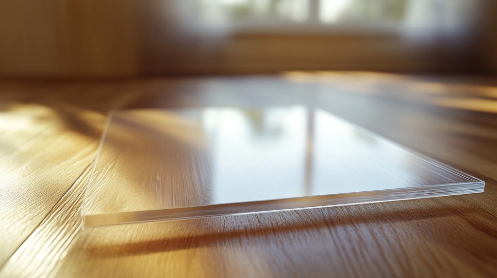 Acrylic sheet close-up with vibrant reflections-1