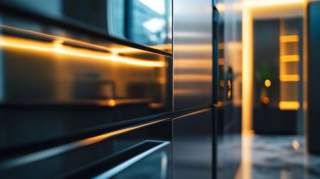 Glossy acrylic cabinet close-up in a kitchen-2