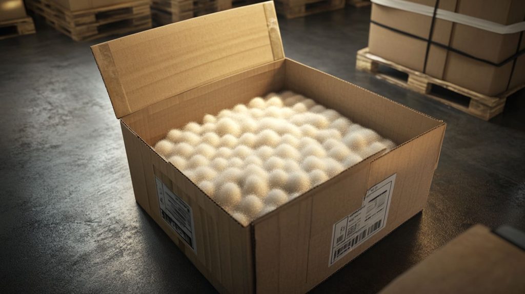 Sturdy corrugated cardboard box with foam inserts-2