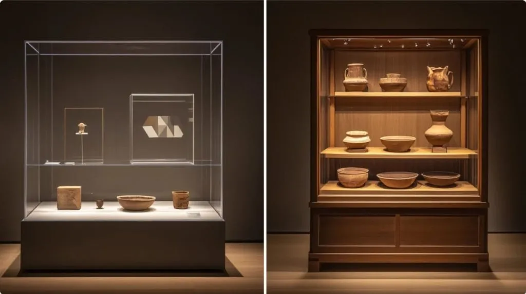 Two display cases side by side-4