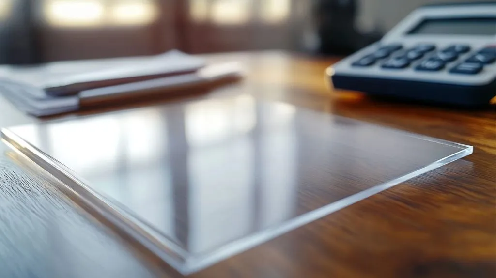 a PMMA acrylic sheet with a customs document beside it.-2
