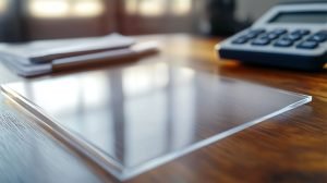 a PMMA acrylic sheet with a customs document beside it.-2