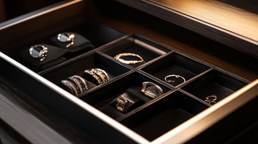 a jewelry display case in a clean, well-lit environment-6