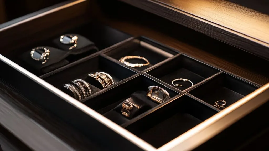 a jewelry display case in a clean, well-lit environment-6