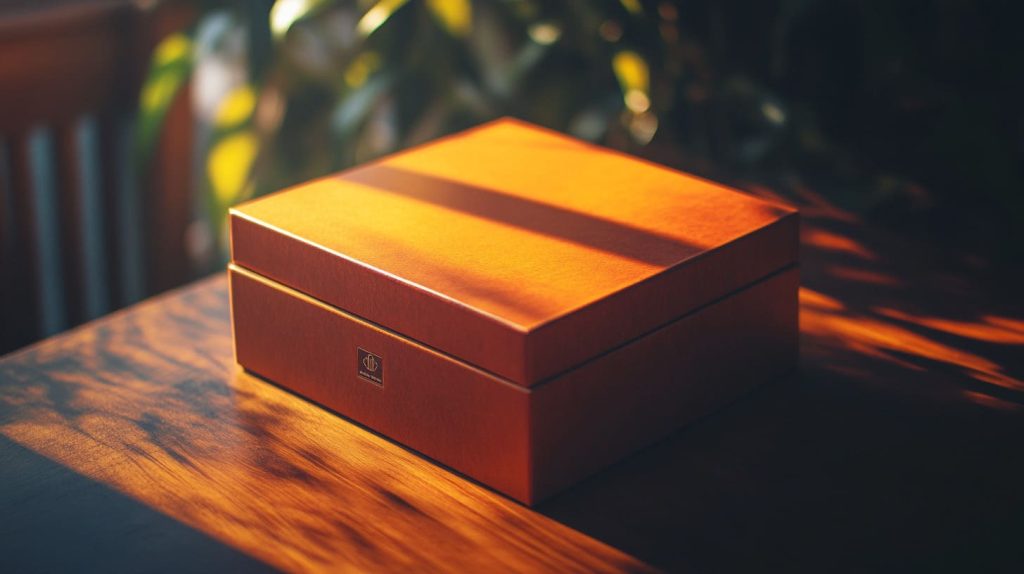 high-quality custom box resting on a wooden table-1