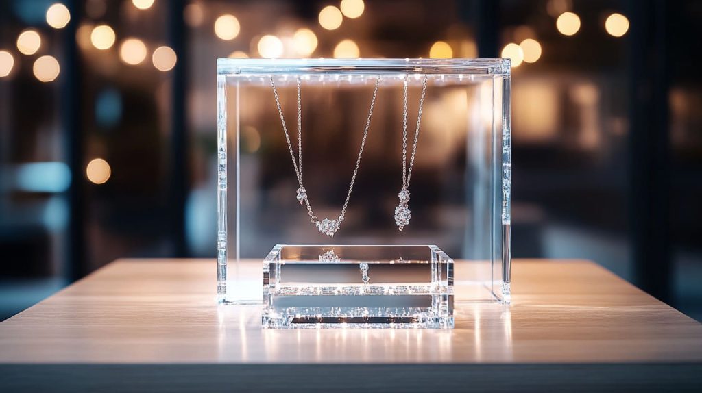 jewelry display case made of clear acrylic-1