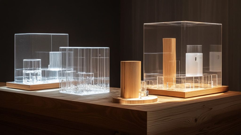 A comparison of acrylic vs. glass and wood stands-4