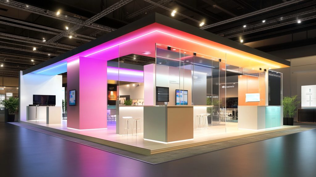 A sleek, modern trade show booth-1