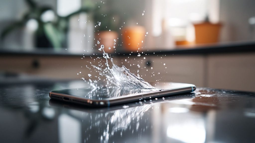 A smartphone hitting a countertop edge-3