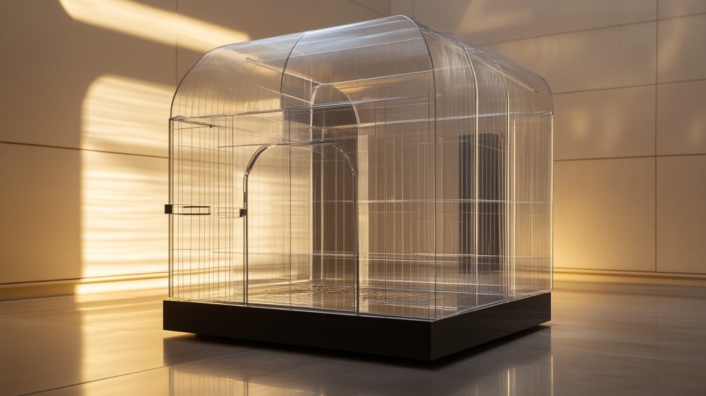 Acrylic bird cage with a clean and modern look-1