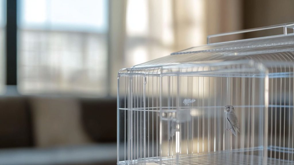 Acrylic bird cage with strong durability and easy maintenance-2